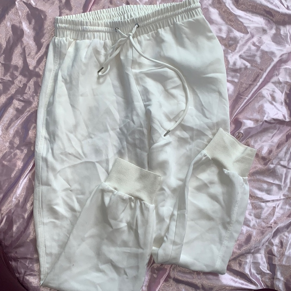 White Comfy Joggers